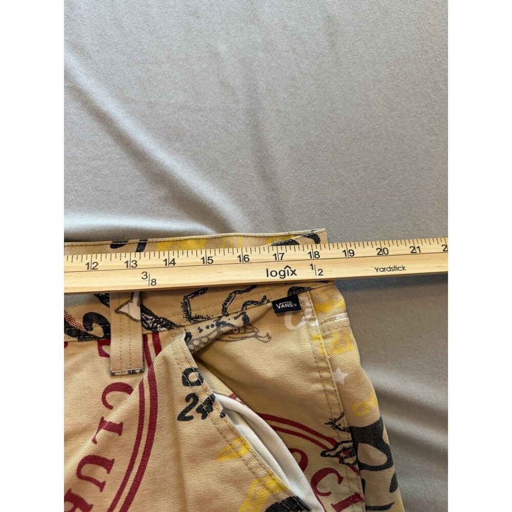 Vans Pants Mens 34 Drill Chore Carpenter All Over Print Loose Fit Off The Wall - Picture 4 of 12